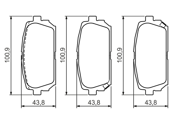 Brake Pad Set, disc brake - 0 986 494 400 BOSCH