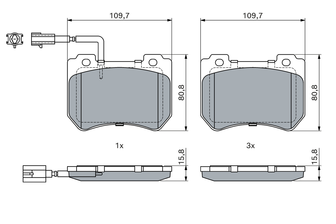 Brake Pad Set, disc brake - 0 986 494 402 BOSCH