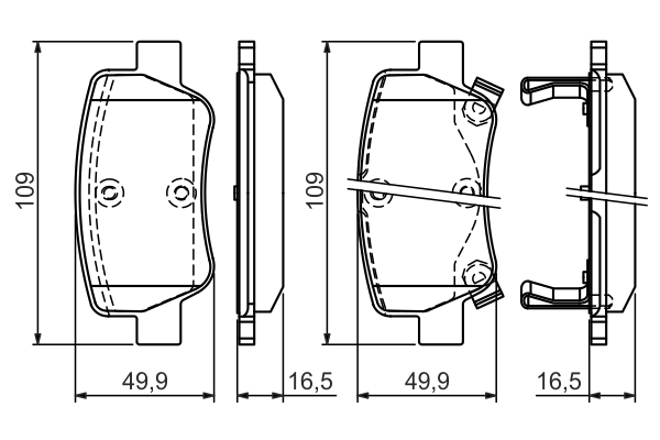 Brake Pad Set, disc brake - 0 986 494 403 BOSCH