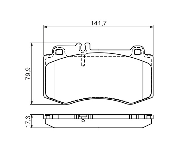 Brake Pad Set, disc brake - 0 986 494 405 BOSCH