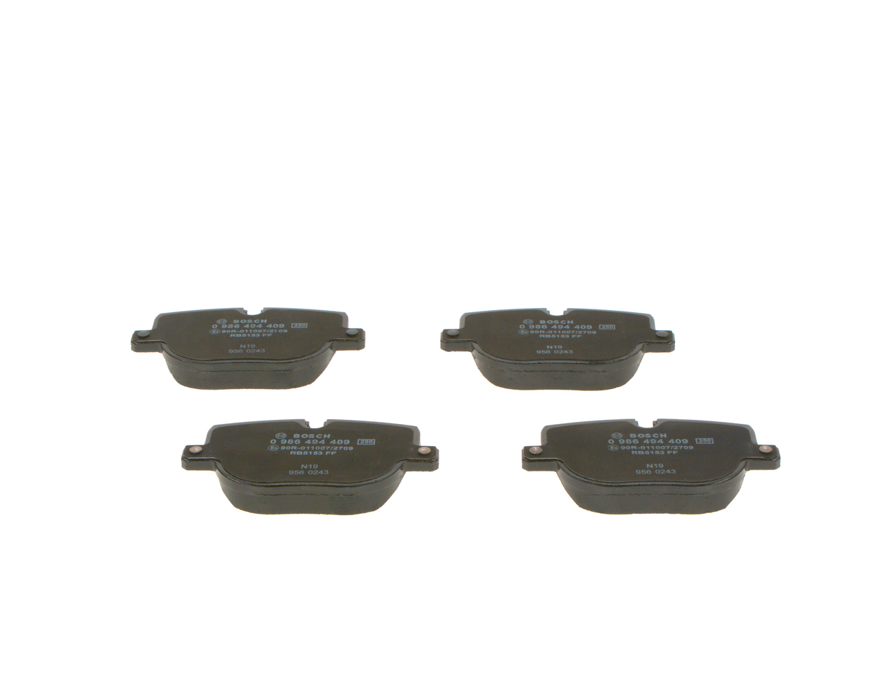 Brake Pad Set, disc brake - 0 986 494 409 BOSCH