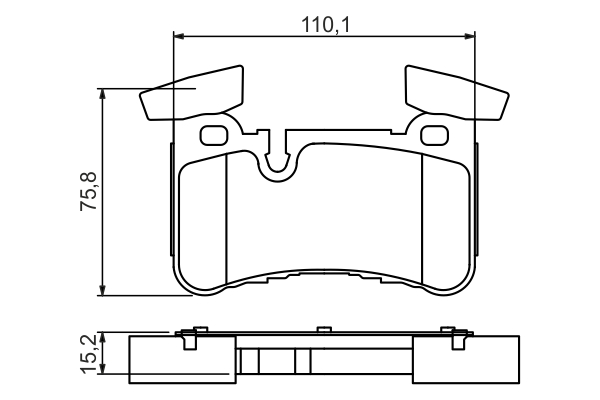 Brake Pad Set, disc brake - 0 986 494 411 BOSCH