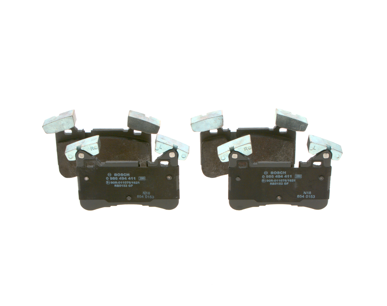 Brake Pad Set, disc brake - 0 986 494 411 BOSCH