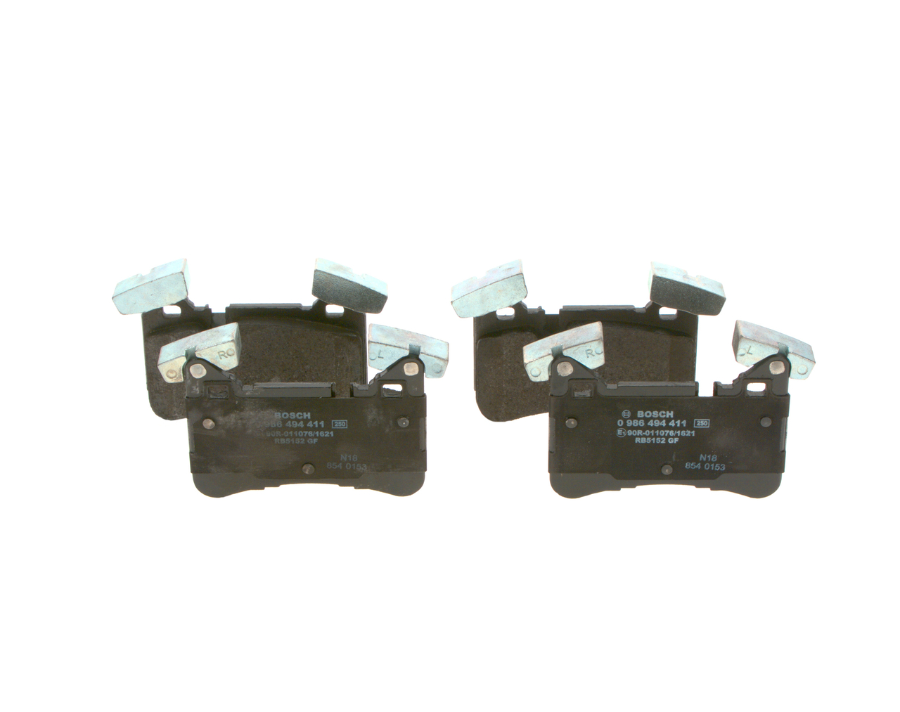 Brake Pad Set, disc brake - 0 986 494 411 BOSCH