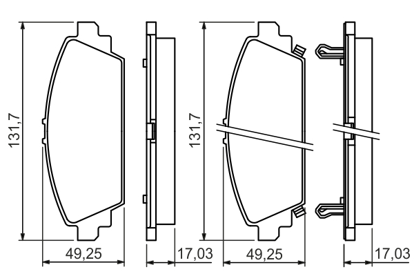 Brake Pad Set, disc brake - 0 986 494 414 BOSCH