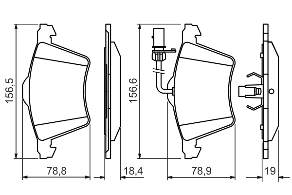 Brake Pad Set, disc brake - 0 986 494 415 BOSCH