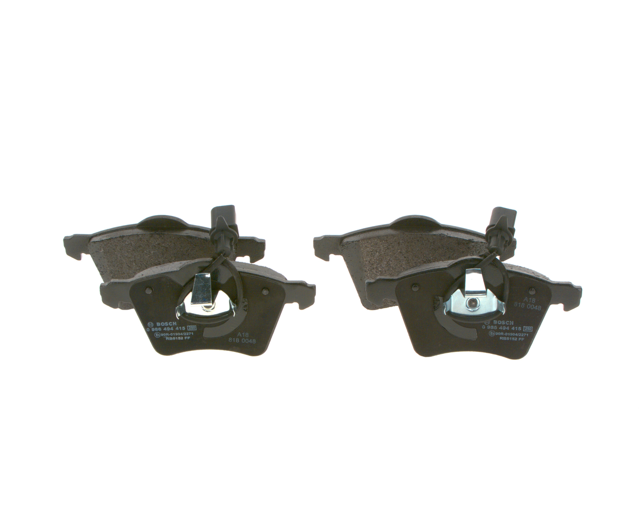 Brake Pad Set, disc brake - 0 986 494 415 BOSCH