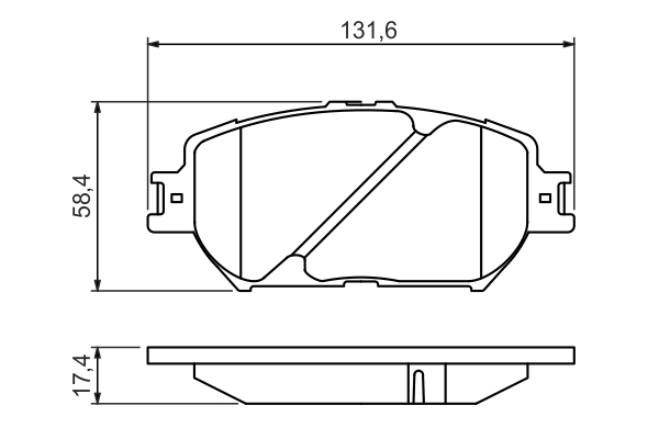 Brake Pad Set, disc brake - 0 986 494 418 BOSCH