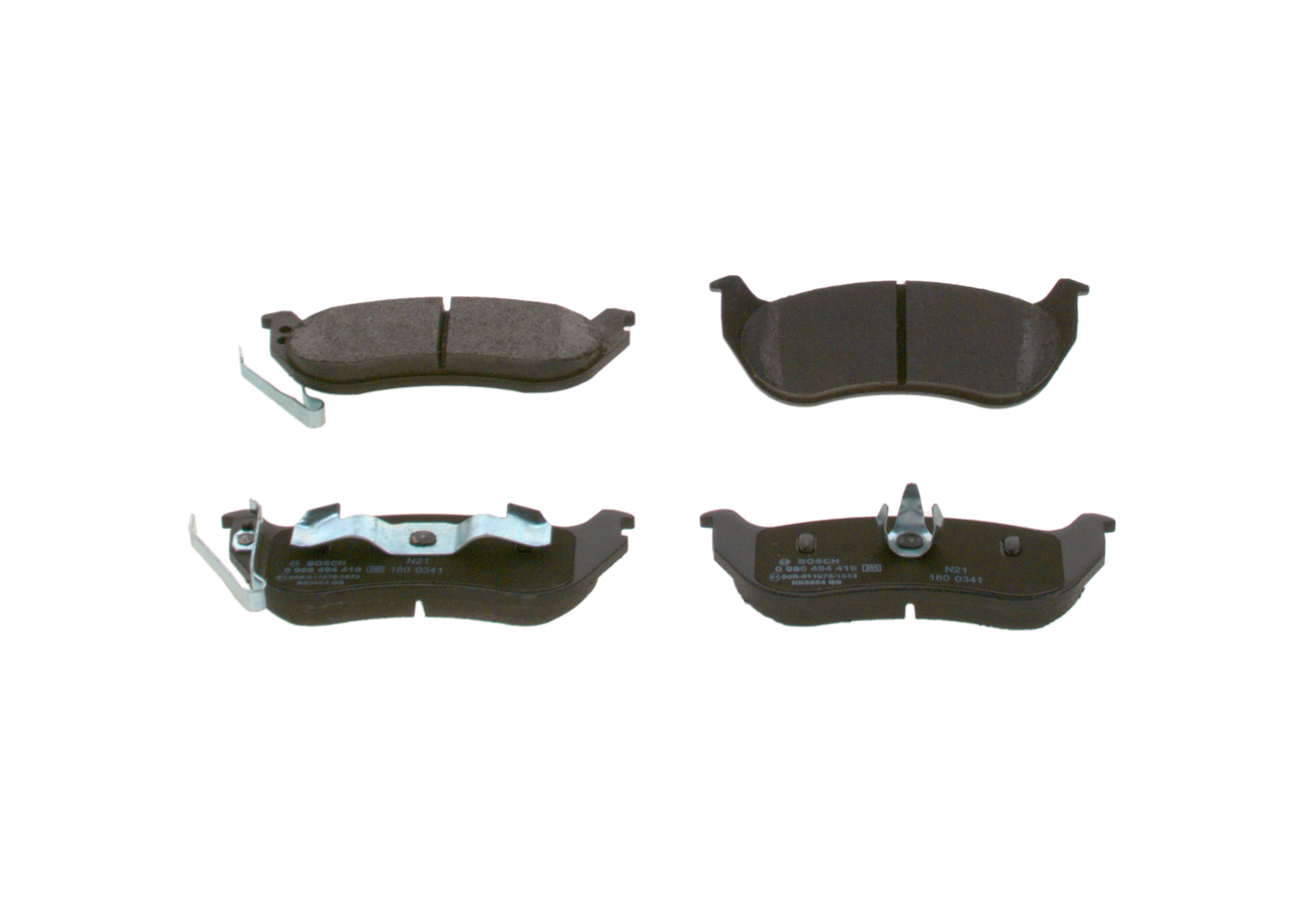 Комплект тормозных колодок, дисковый тормоз - 0 986 494 419 BOSCH