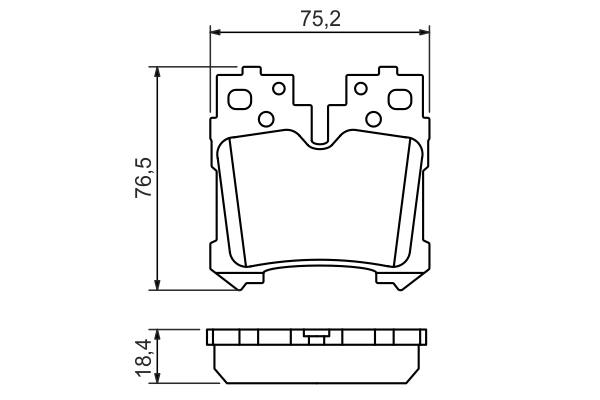 Brake Pad Set, disc brake - 0 986 494 424 BOSCH