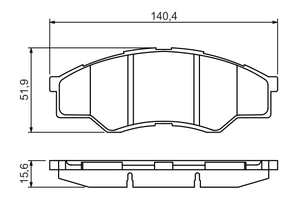Brake Pad Set, disc brake - 0 986 494 425 BOSCH