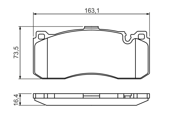 Brake Pad Set, disc brake - 0 986 494 428 BOSCH