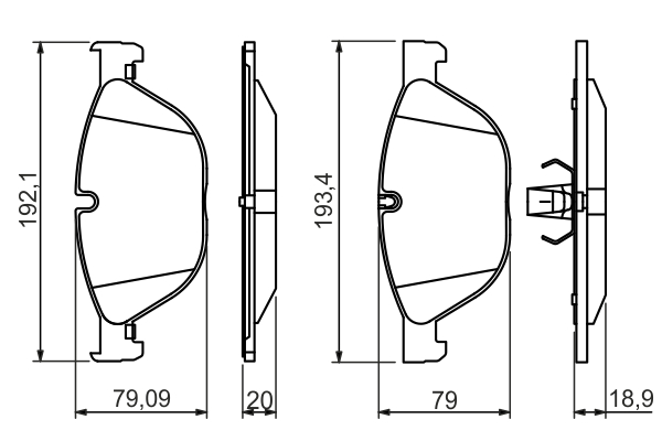 Brake Pad Set, disc brake - 0 986 494 429 BOSCH