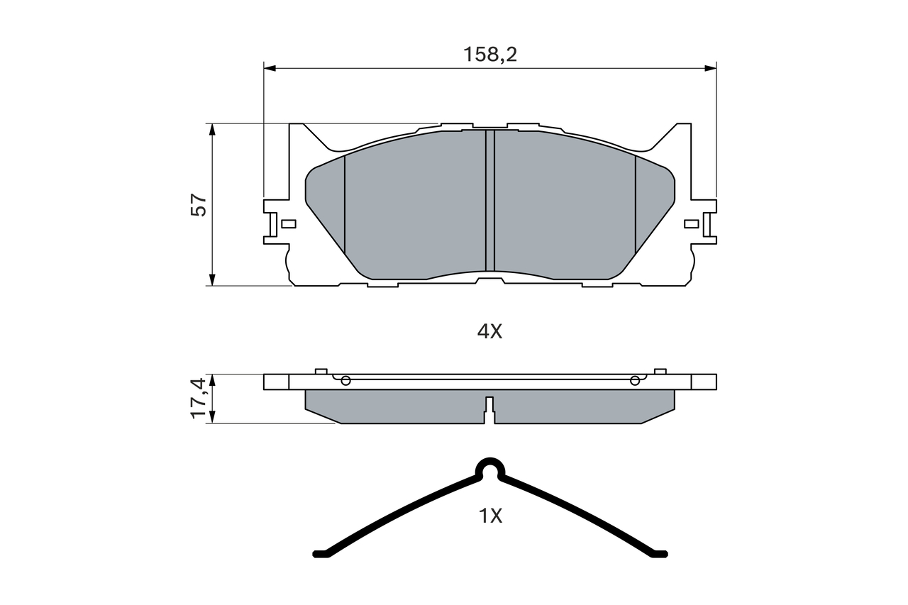 Brake Pad Set, disc brake - 0 986 494 430 BOSCH