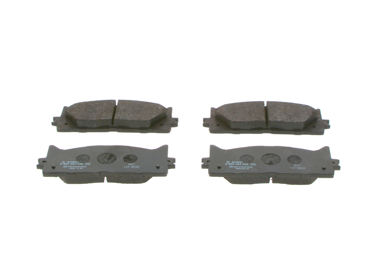 Комплект тормозных колодок, дисковый тормоз - 0 986 494 430 BOSCH