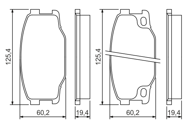 Brake Pad Set, disc brake - 0 986 494 442 BOSCH