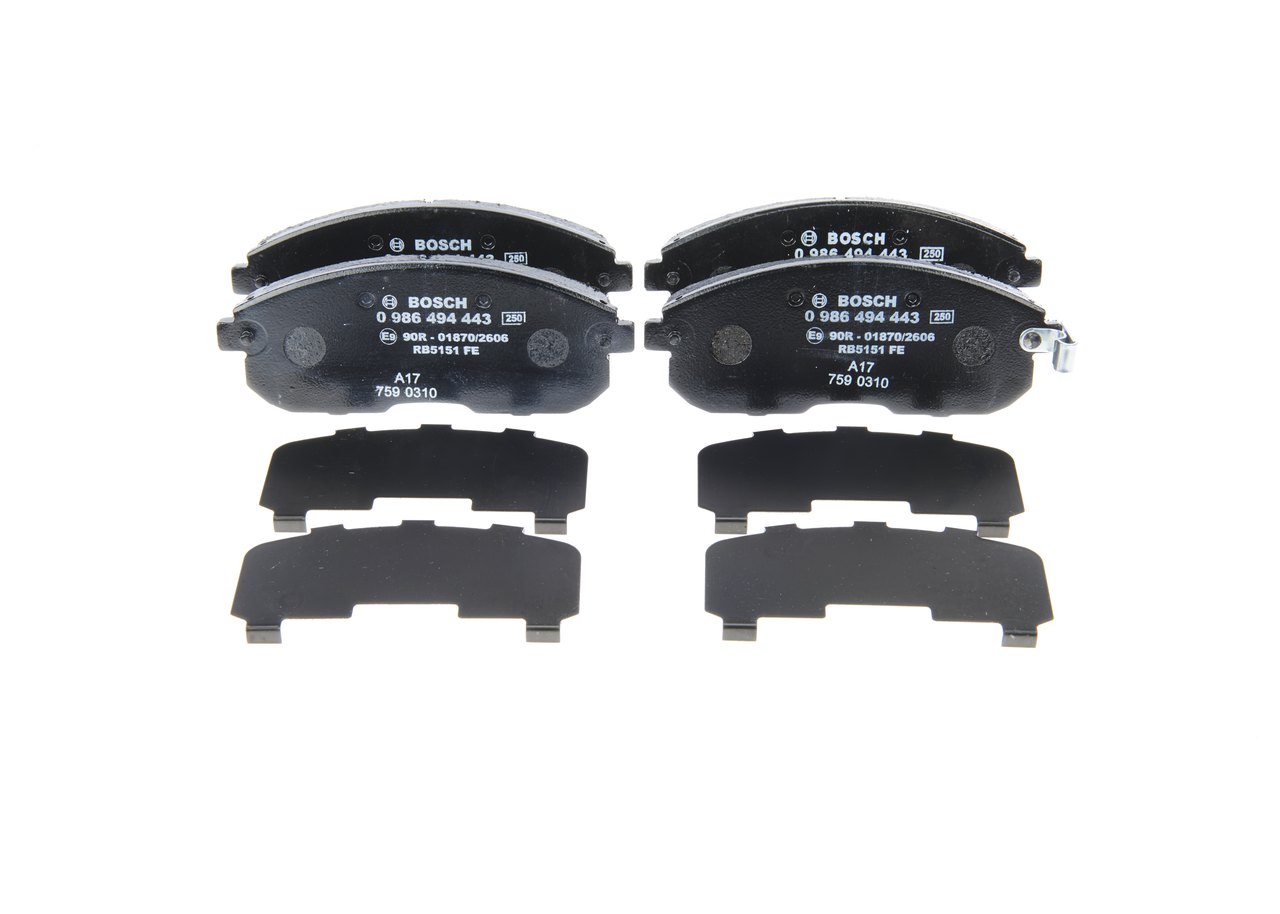 Kit pastiglie freno, Freno a disco - 0 986 494 443 BOSCH
