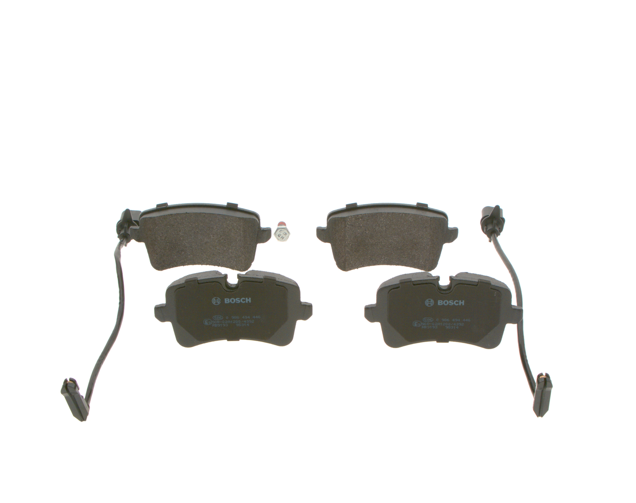 Brake Pad Set, disc brake - 0 986 494 446 BOSCH