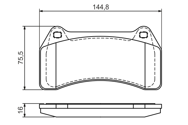 Brake Pad Set, disc brake - 0 986 494 448 BOSCH