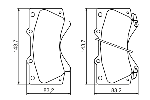 Brake Pad Set, disc brake - 0 986 494 449 BOSCH