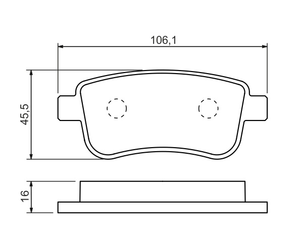 Brake Pad Set, disc brake - 0 986 494 452 BOSCH