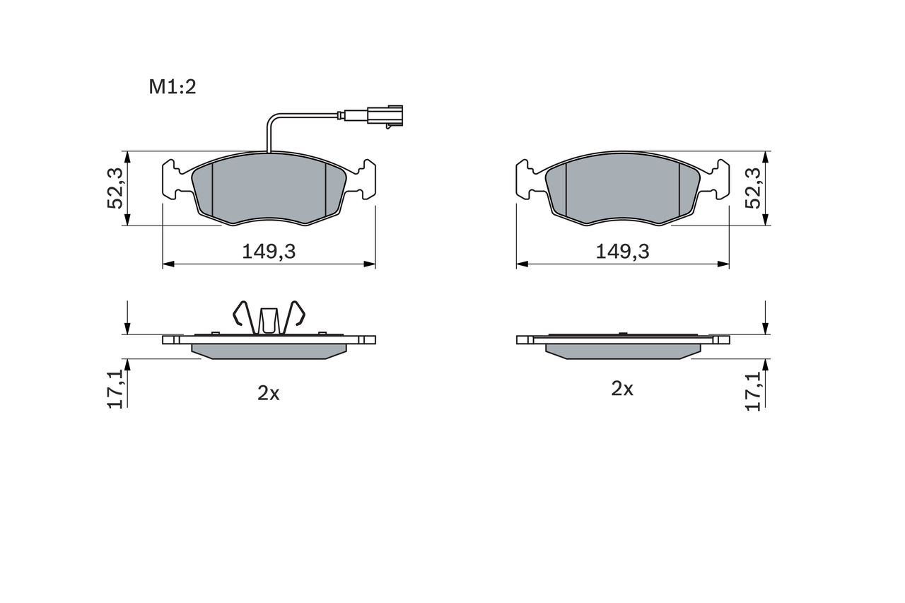 Brake Pad Set, disc brake - 0 986 494 463 BOSCH