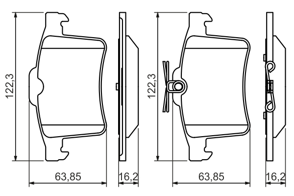 Brake Pad Set, disc brake - 0 986 494 480 BOSCH