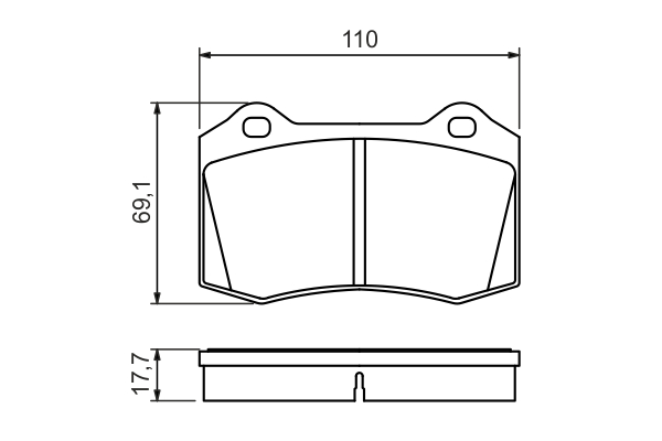 Brake Pad Set, disc brake - 0 986 494 486 BOSCH