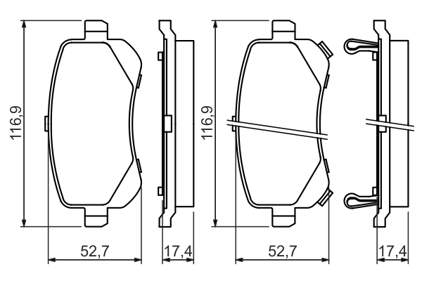 Brake Pad Set, disc brake - 0 986 494 496 BOSCH