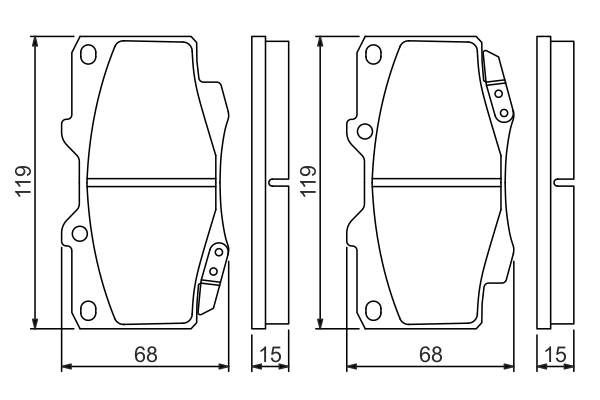 Brake Pad Set, disc brake - 0 986 494 497 BOSCH