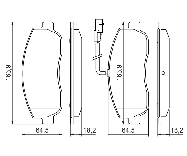 Brake Pad Set, disc brake - 0 986 494 498 BOSCH