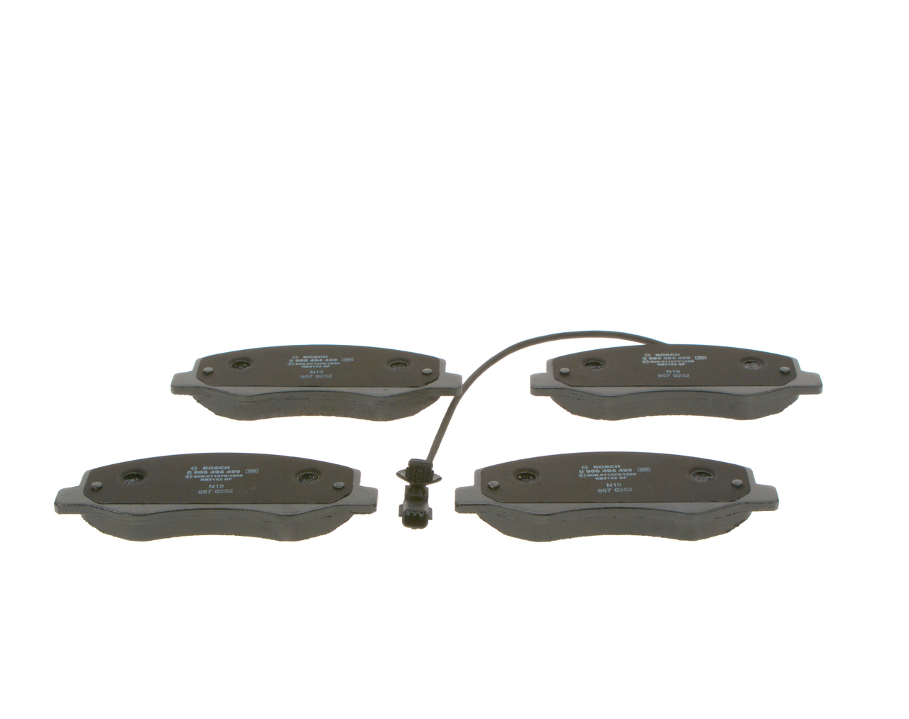 Brake Pad Set, disc brake - 0 986 494 499 BOSCH