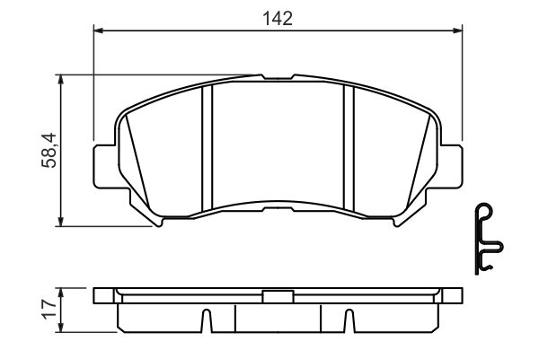 Brake Pad Set, disc brake - 0 986 494 501 BOSCH