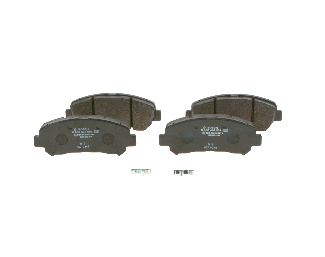 Комплект тормозных колодок, дисковый тормоз - 0 986 494 501 BOSCH