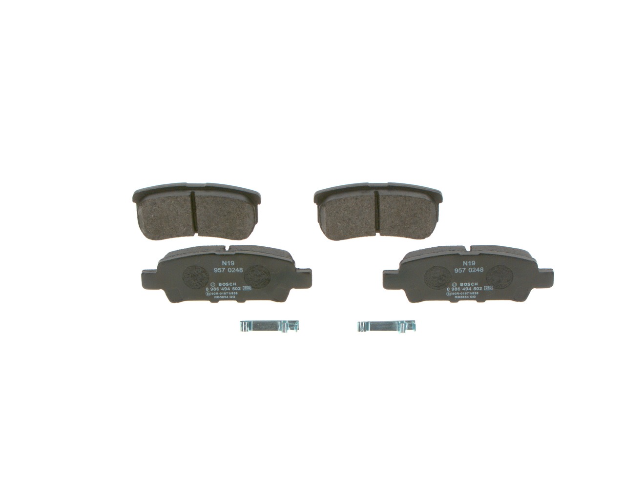 Brake Pad Set, disc brake - 0 986 494 502 BOSCH