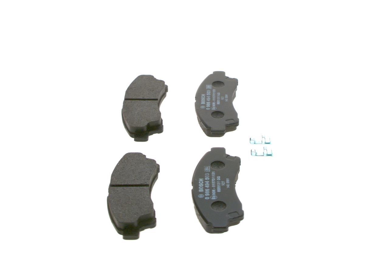 stabdžių trinkelių rinkinys, diskinis stabdys - 0 986 494 503 BOSCH
