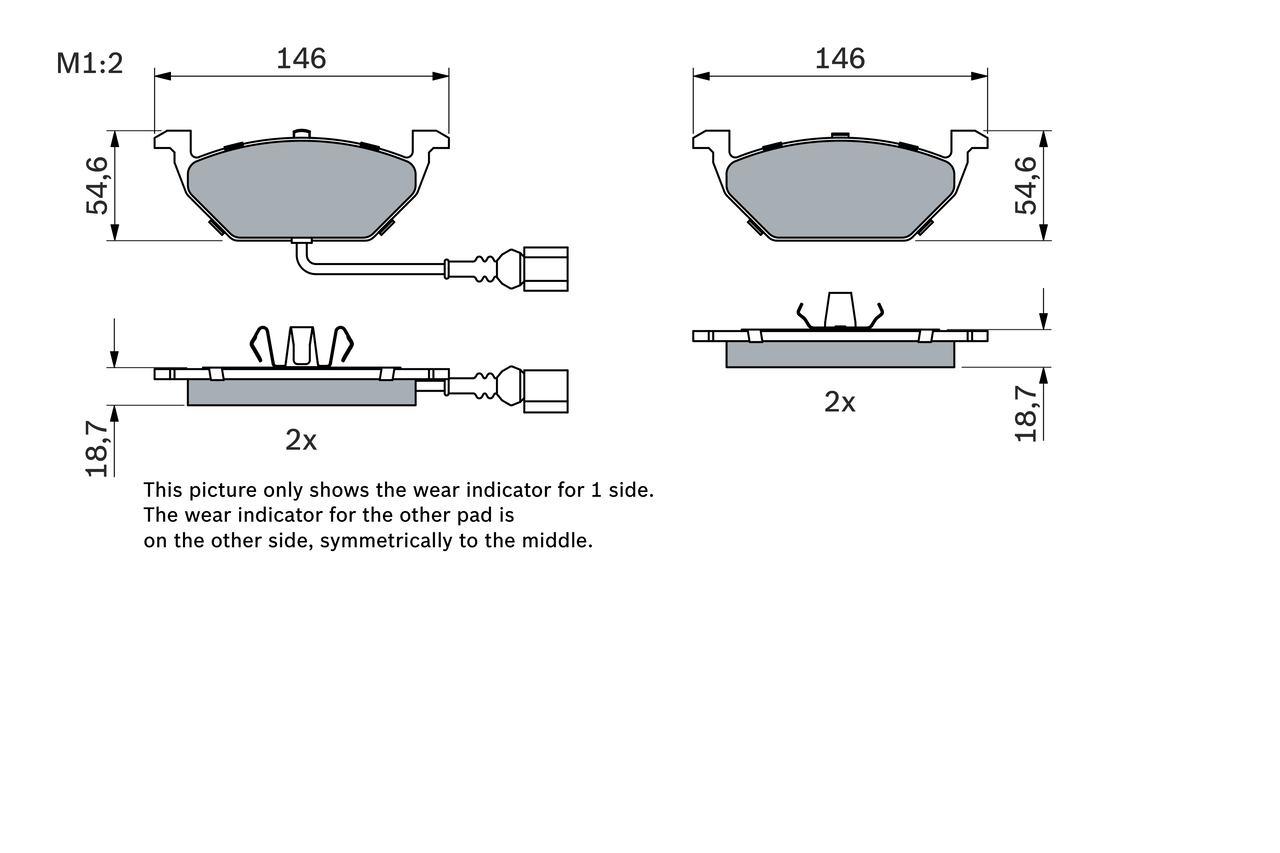 Brake Pad Set, disc brake - 0 986 494 524 BOSCH