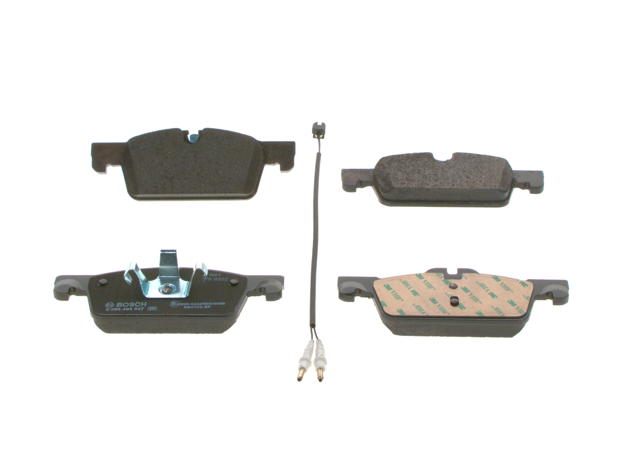Brake Pad Set, disc brake - 0 986 494 527 BOSCH