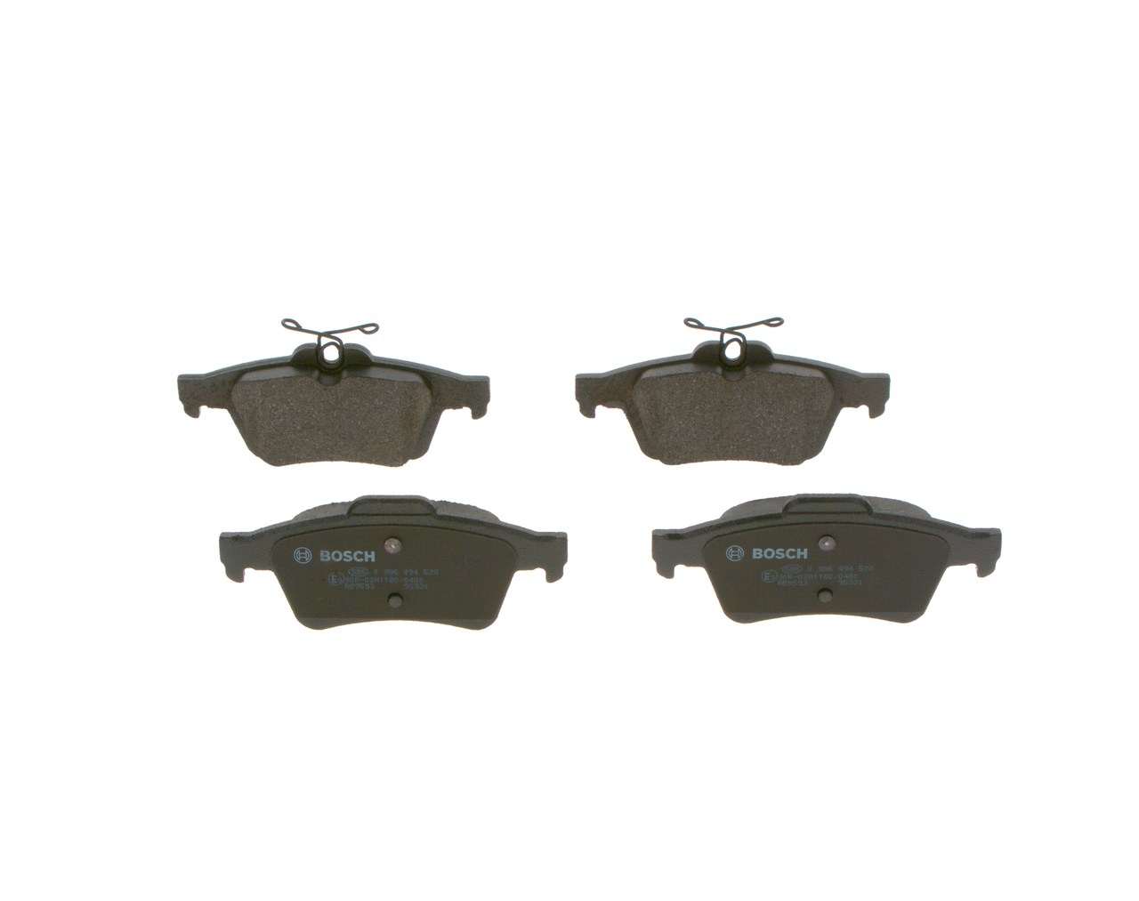 Brake Pad Set, disc brake - 0 986 494 528 BOSCH