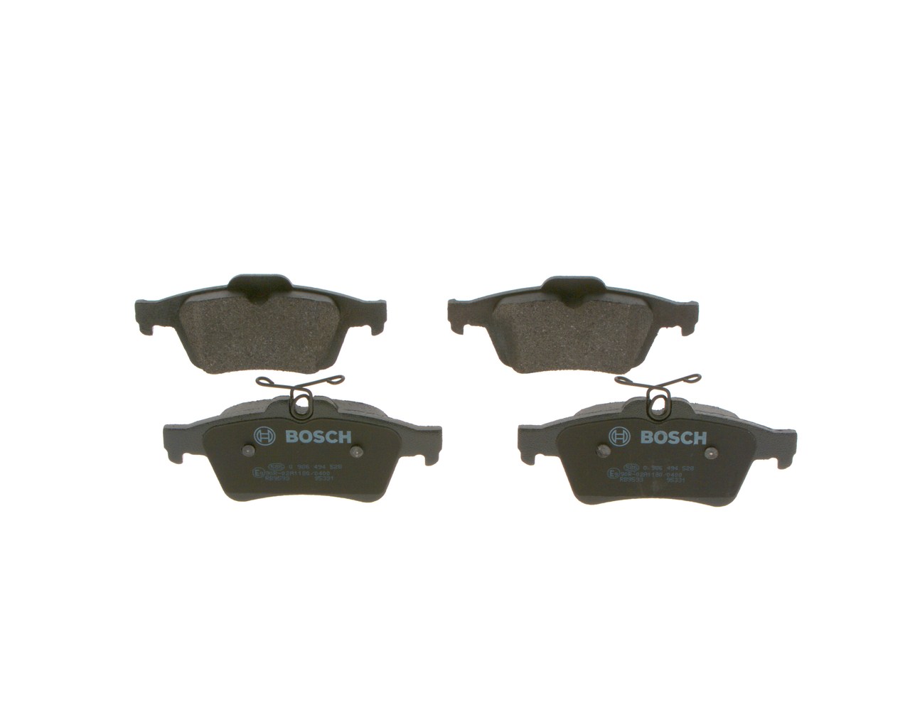 Brake Pad Set, disc brake - 0 986 494 528 BOSCH