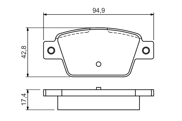 Brake Pad Set, disc brake - 0 986 494 536 BOSCH