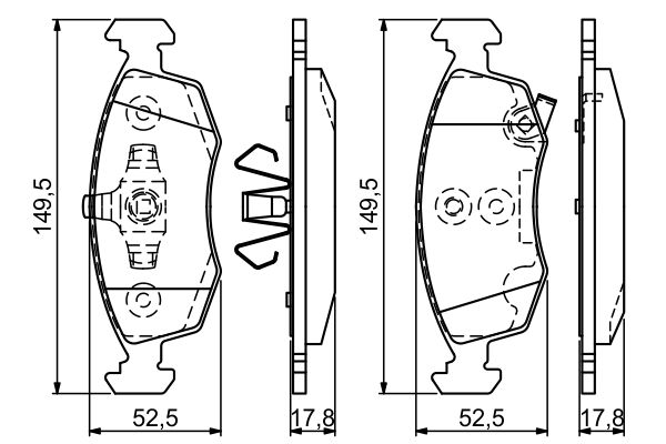 Brake Pad Set, disc brake - 0 986 494 537 BOSCH