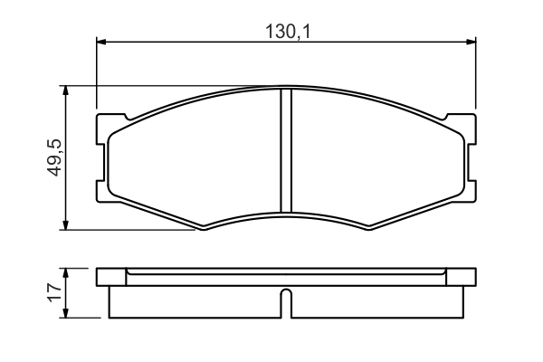 Brake Pad Set, disc brake - 0 986 494 541 BOSCH