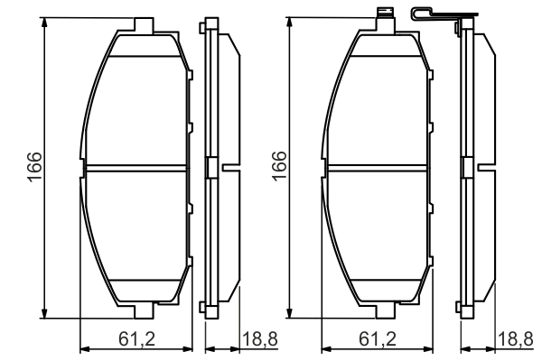 Brake Pad Set, disc brake - 0 986 494 560 BOSCH