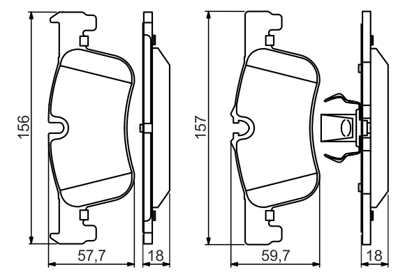 Brake Pad Set, disc brake - 0 986 494 561 BOSCH