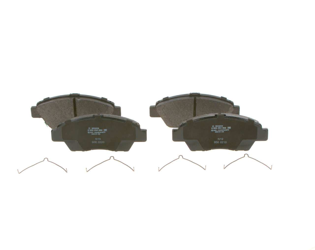 Brake Pad Set, disc brake - 0 986 494 562 BOSCH