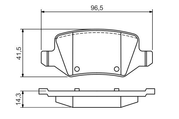 Brake Pad Set, disc brake - 0 986 494 569 BOSCH