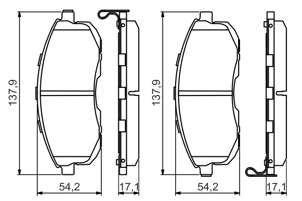 Brake Pad Set, disc brake - 0 986 494 572 BOSCH