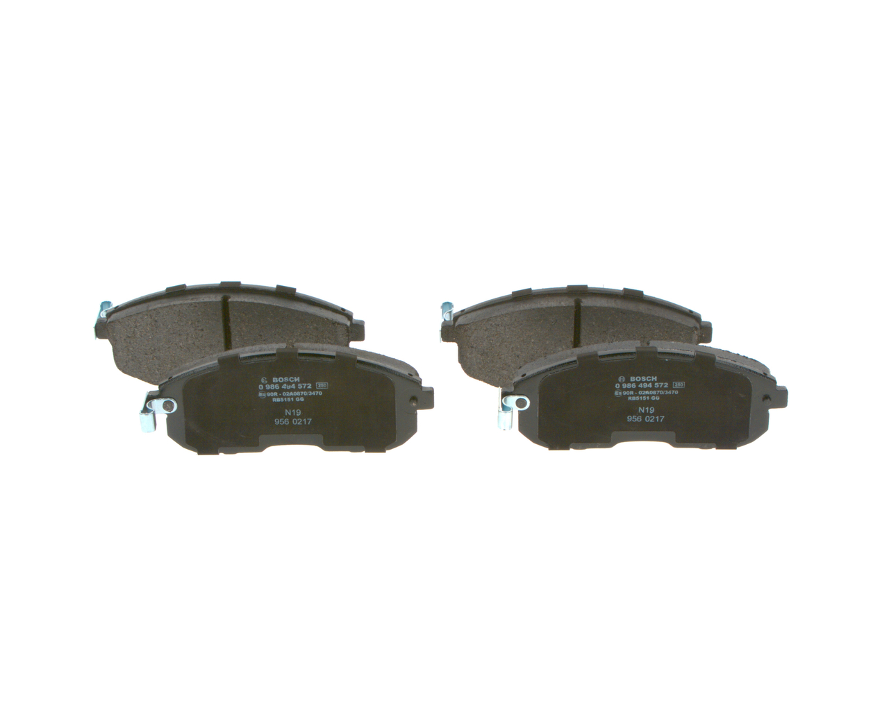 Brake Pad Set, disc brake - 0 986 494 572 BOSCH