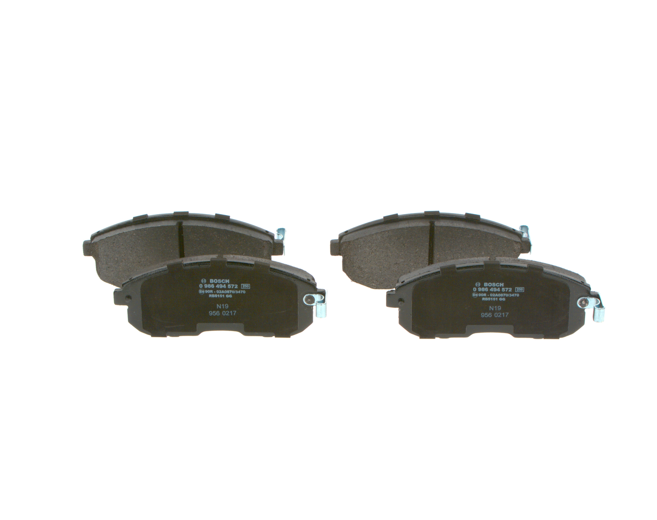 Brake Pad Set, disc brake - 0 986 494 572 BOSCH